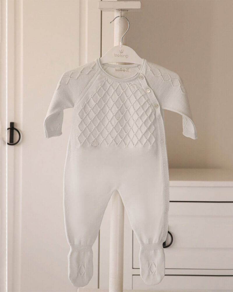 Mavi Desenli Bebek Tulum - Erkek 0-6 Ay