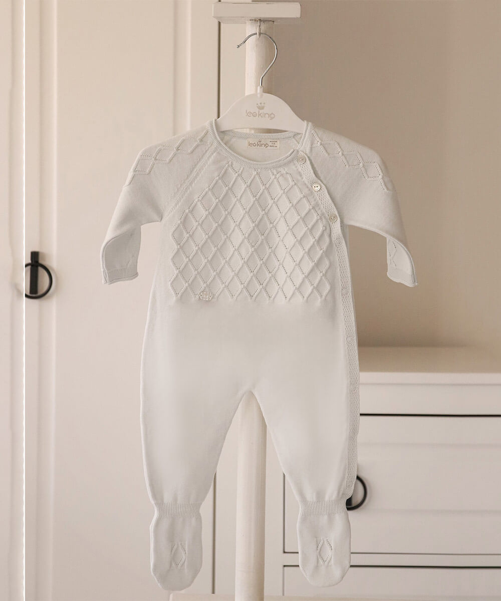Mavi Desenli Bebek Tulum - Erkek 0-6 Ay